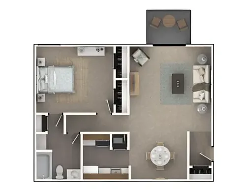 Floor plan 1 Bed 1 Bath