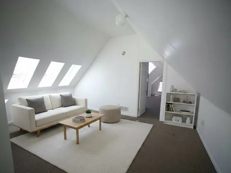 Spacious 900 sq. ft. floor plan with unique angled walls that add incredible historic charm and cozy character