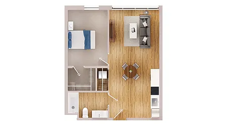 Floor plan 1 Bedroom