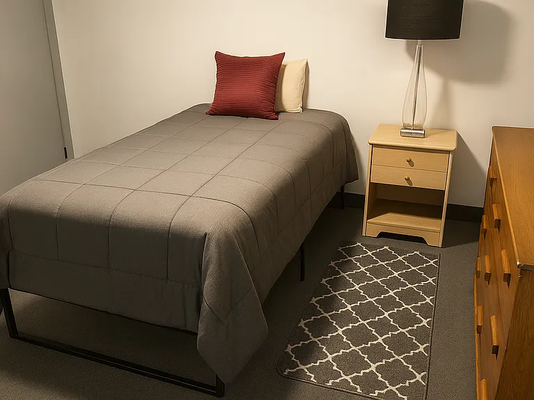 Bedroom A: $980 Private room with Single sized bed