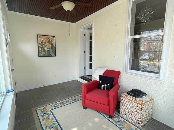 Enclosed porch.
