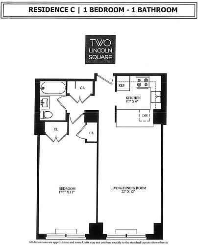 Floor plan 1 Bedroom / 1 Bathroom