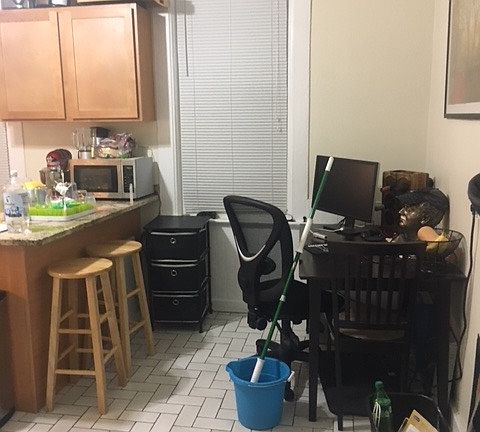Kitchen area with table