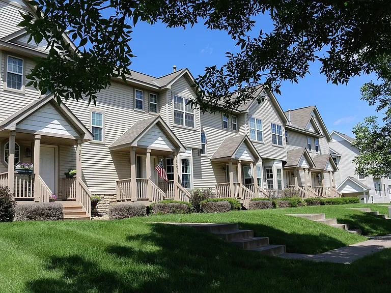 Front of row, townhome is second from the right