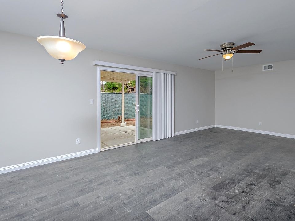 Open living room and dining room.