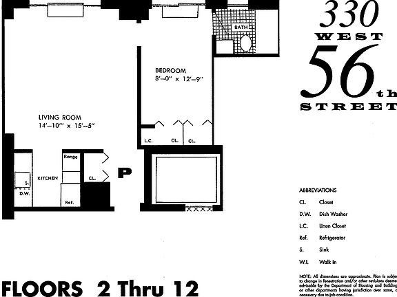 2nd image of 330 W 56th St APT 14P