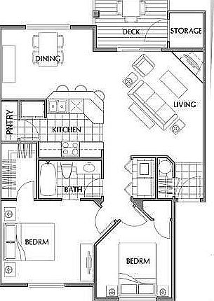 2 Bed 1 Bath 2 Bed 1 Bath