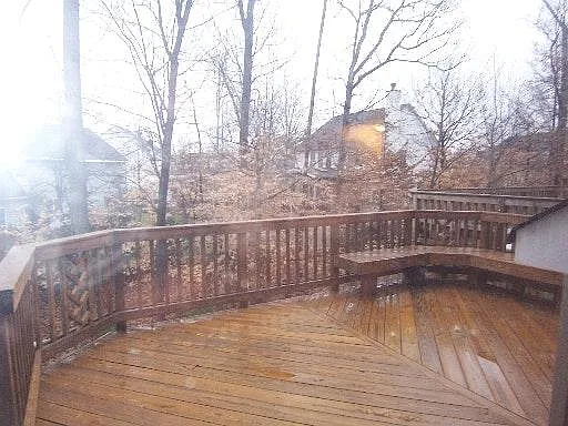 Deck backing to common area