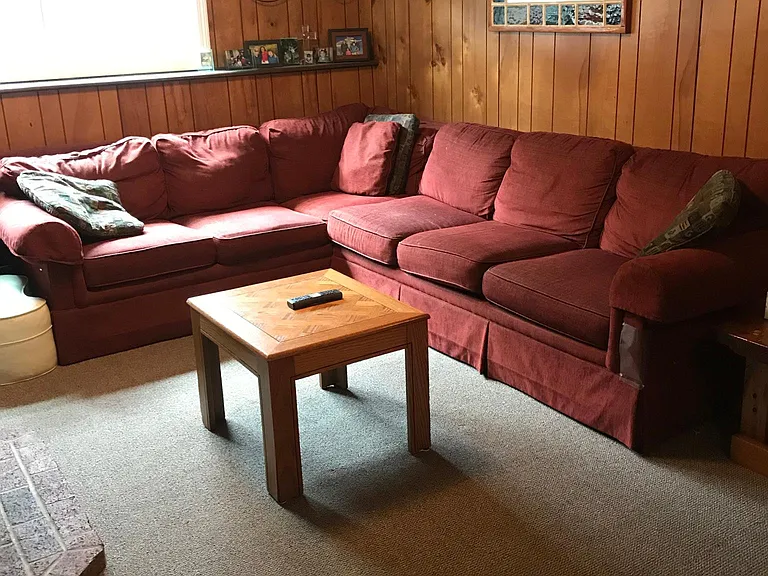 Another angle of the family room (more than large enough for a sectional couch).