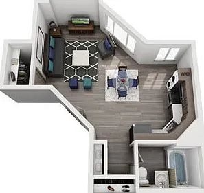 Cooper George - Post - 1 Beds - 1 Baths - 408 Sq. ft.