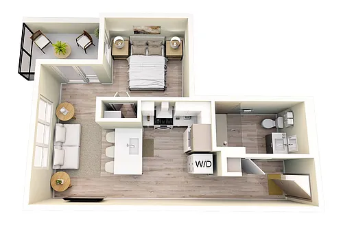 Floor plan The Ashby - Studio