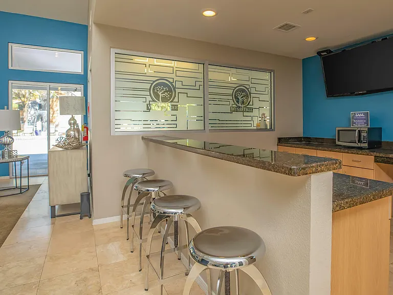 Leasing Center Lounge Area at Wind Tree Apartments in El Paso, TX