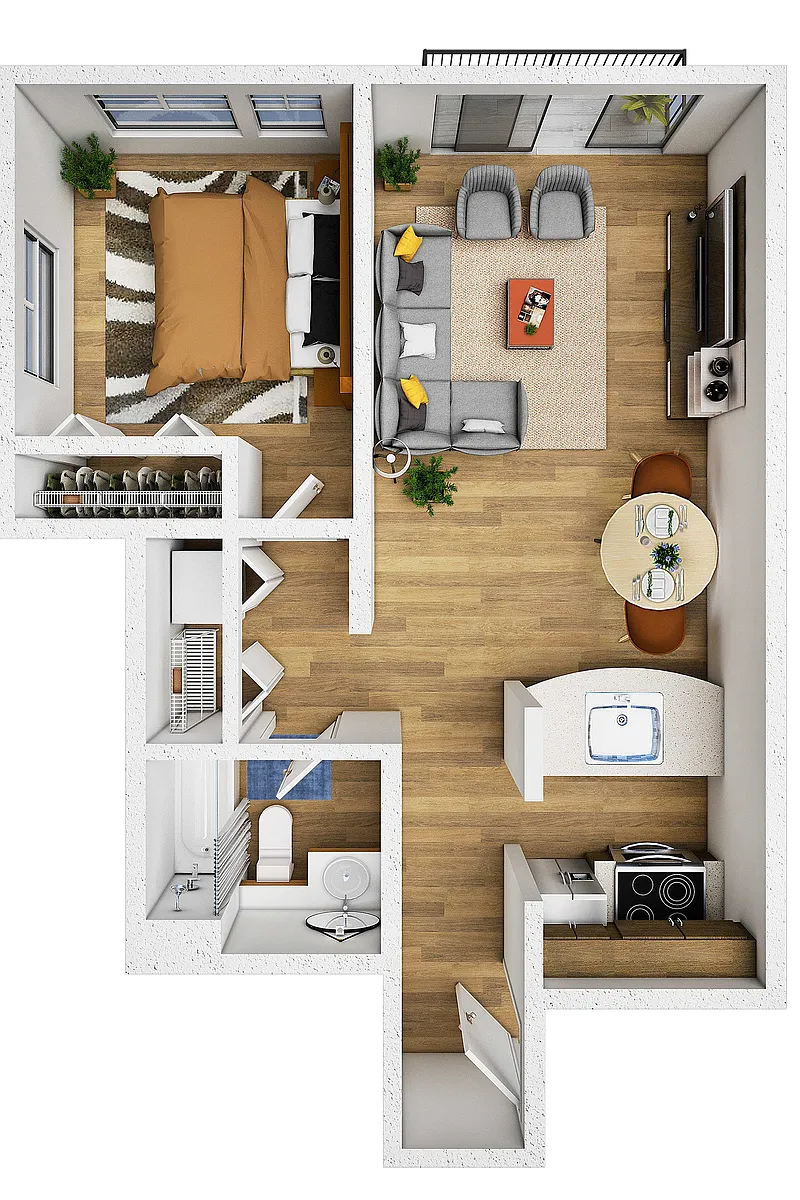 Floor plan 1 Bedroom