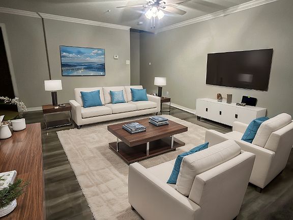 Entering your new home. Living room area.