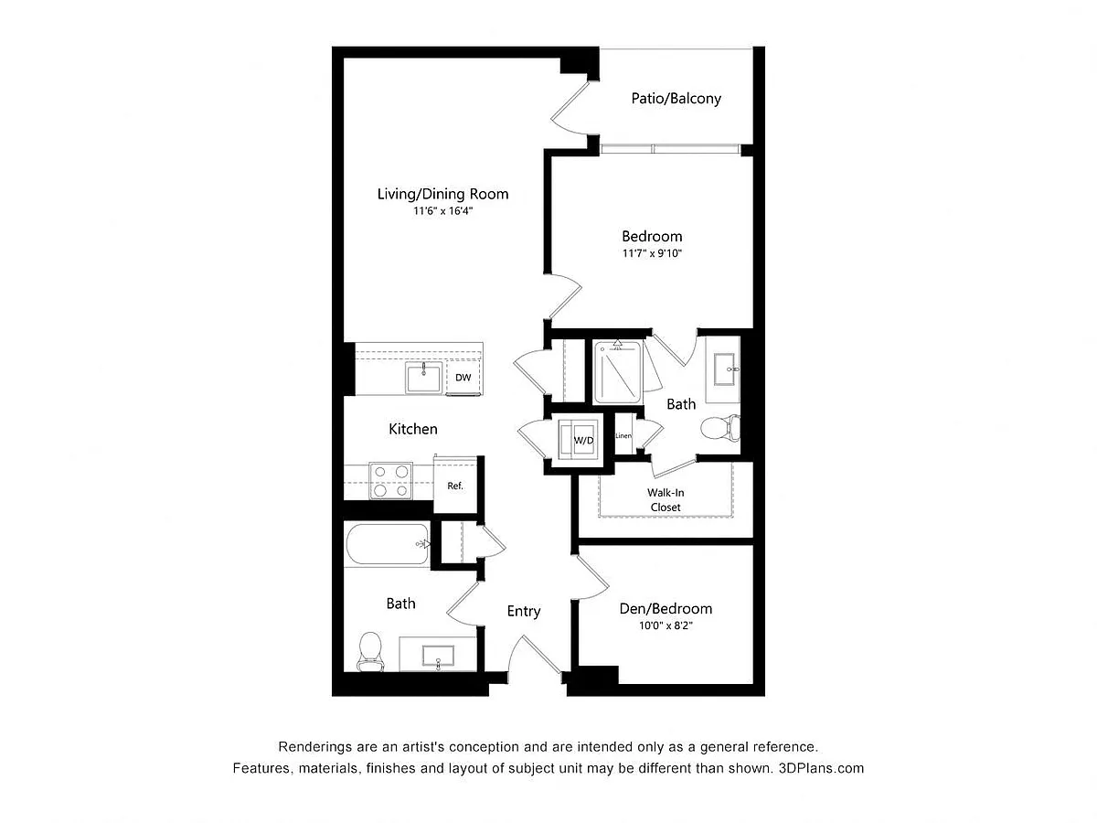 Floor plan B01 - JR 2 Bedroom