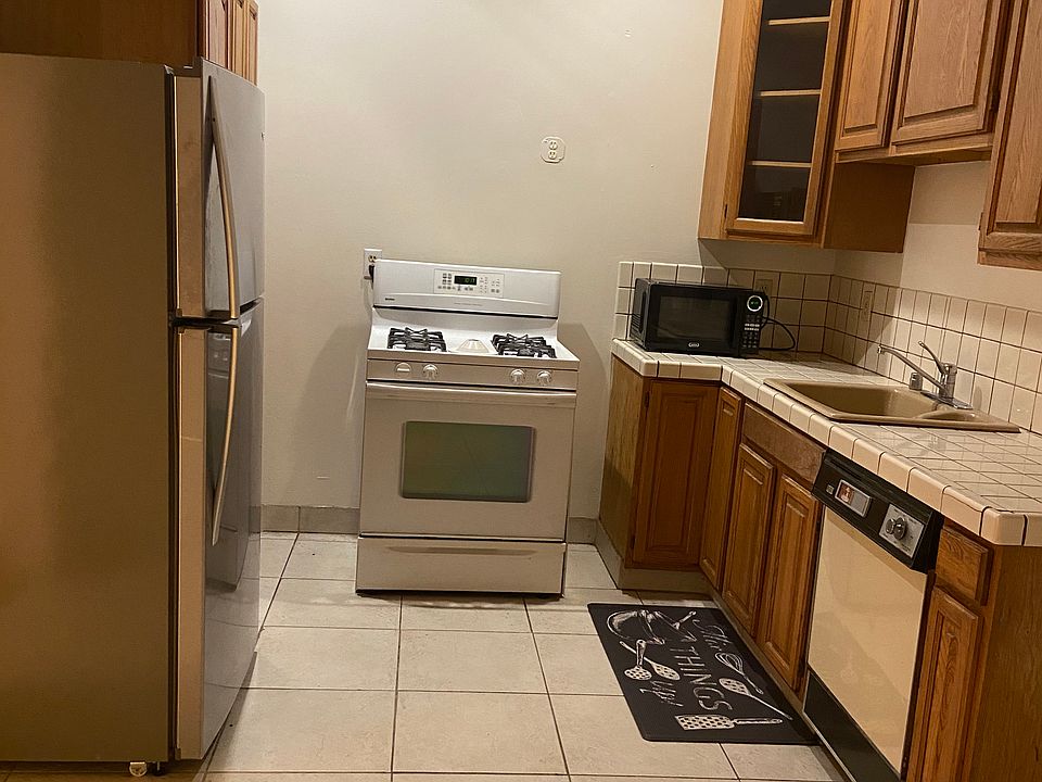 Large kitchen and dining area