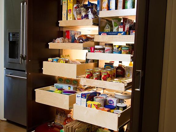 Tons of accessible storage in the kitchen with Glide-Out she