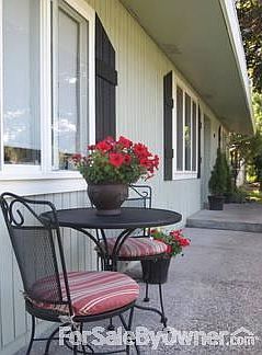 along the front