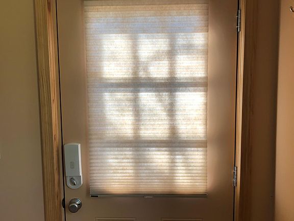 Entrance on side of house with keyless entry