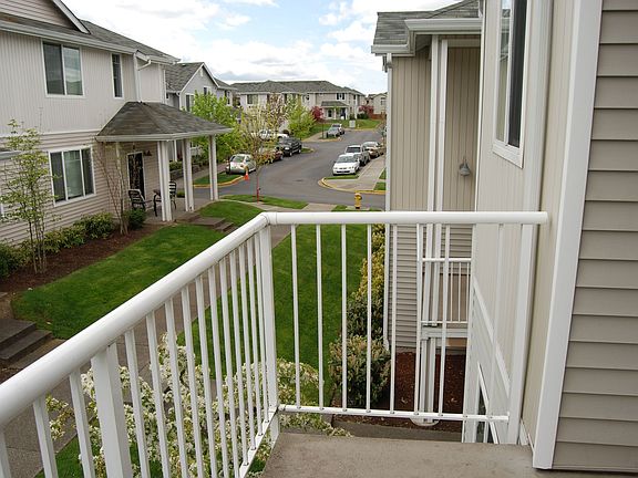 Balcony has view of Mt Rainier
