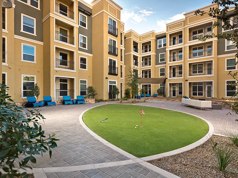 Resident putting green