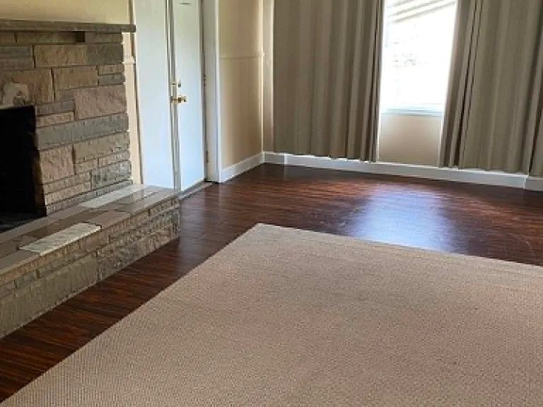 Family room with gas logs