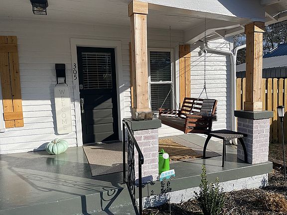 Spacious front porch