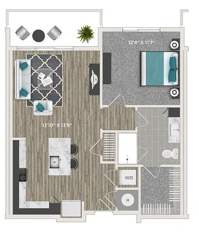 Floor plan 1C