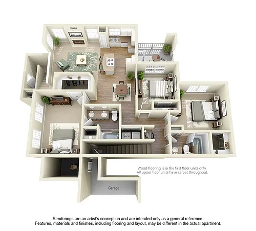 Floor plan Presidio 3x2