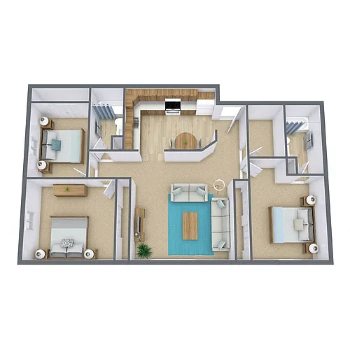 Floor plan Three Bedroom 32A