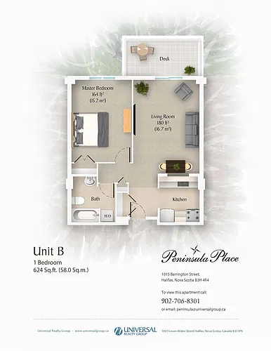 Floor plan 1 Bedroom 1 Bed 1 Bath 3
