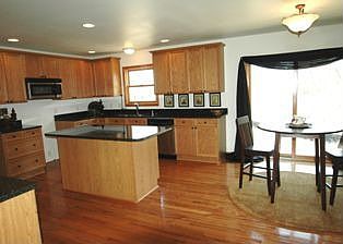 Gleaming Granite in Large Kitchen