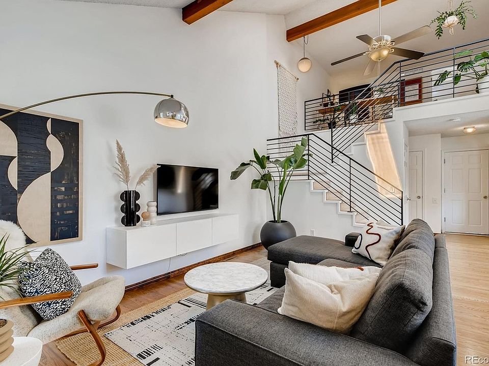 Living Room (with high ceilings and skylights)