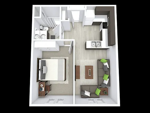 Floor plan 1x1 Studio