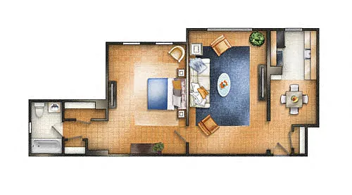 Floor plan One BR 03
