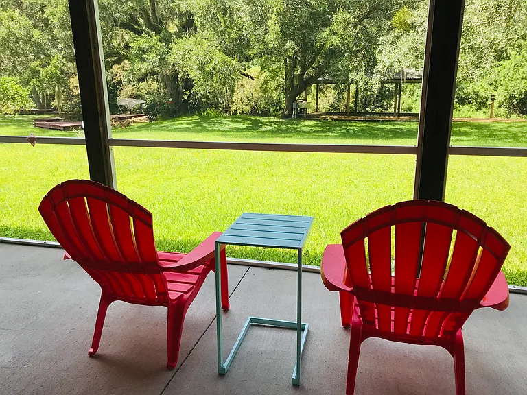 Beautiful waterfront views in backyard