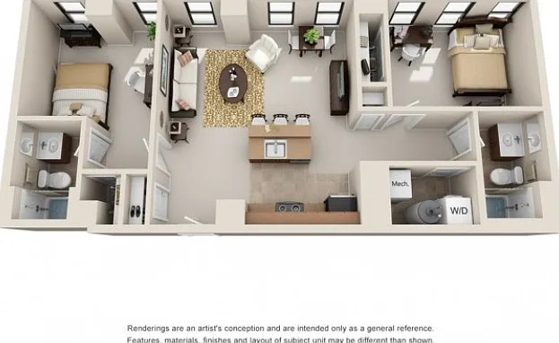 2 Bedroom | 2 Bathroom 2 Bedroom | 2 Bathroom