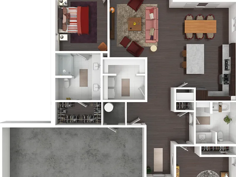 2 Bedroom B Deluxe 2 Bedroom B Deluxe