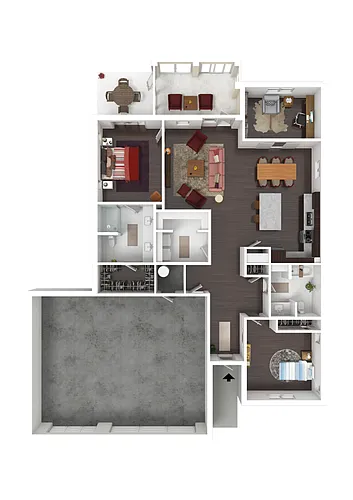 Floor plan 2 Bedroom B Deluxe