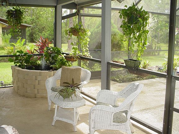 Patio opens to pool area