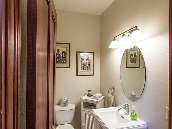 Guest powder bath on the main level.