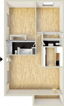 Two bedroom floor plan Two bedroom floor plan
