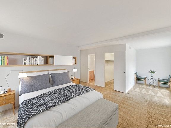 Large Primary bedroom fit for a king-sized bed!