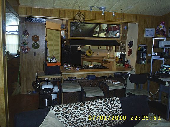 family room to kitchen