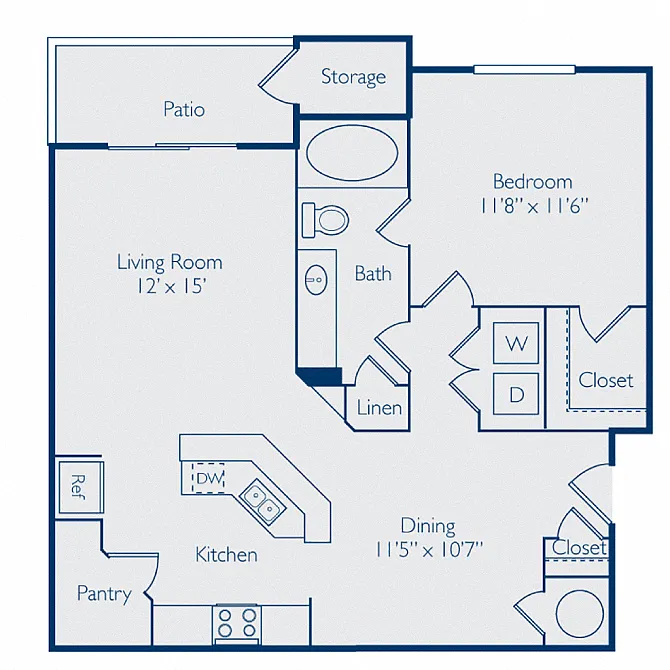 Floor plan One Bedroom
