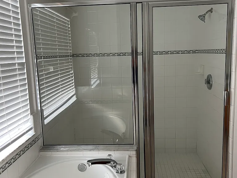 Master walk in shower and tub