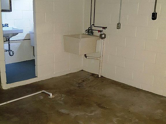Basement with sink and laundry hookups