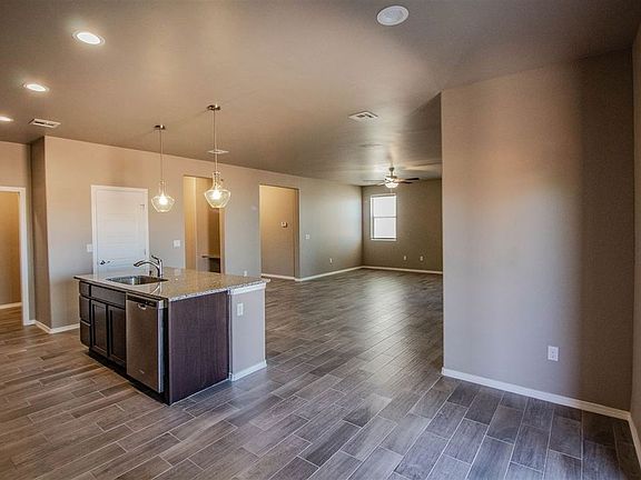 kitchen and living room