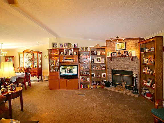 Living Room/Brick Fireplace