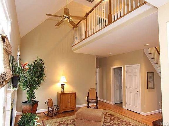 Family room with cathedral ceilings....
